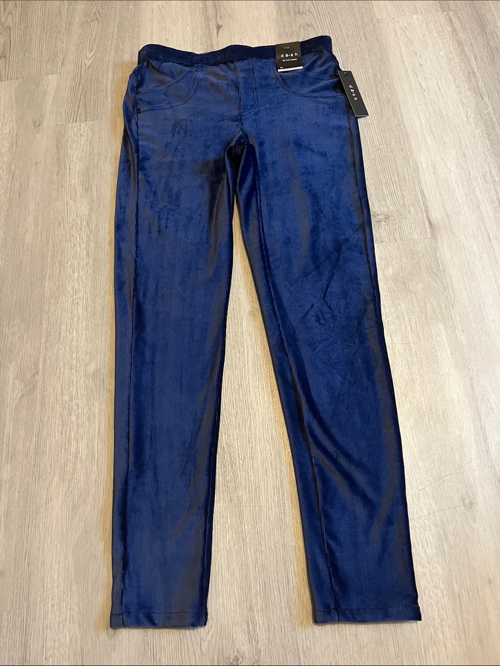 DashDeep Blue Skinny Velvet Jeans